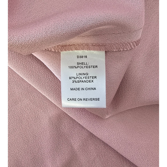 Alexia Admor Midi Party Dress Women's 14 Dusty Pink Deep V-Neck Ruffle - Picture 7 of 16